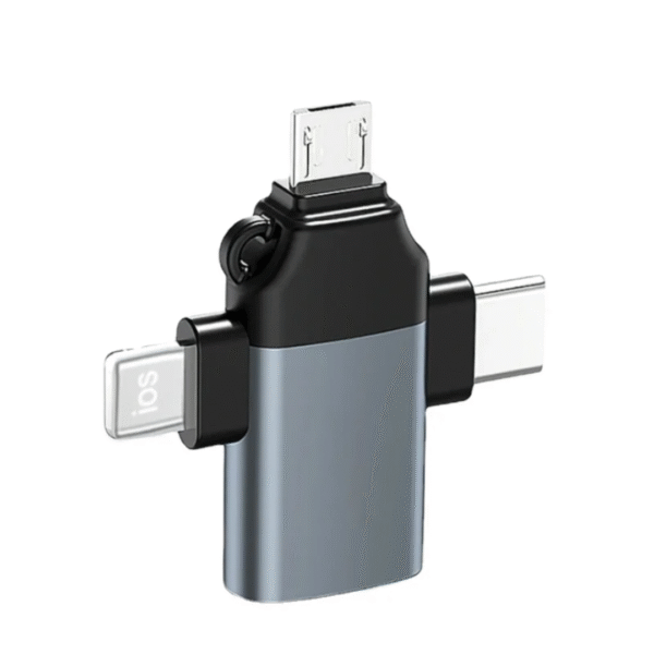  محول OTG 3 في 1 (Type-C, Lightning, Micro-USB إلى USB 3.0) – متوافق مع Android، IOS، وأجهزة أخرى |USB Hub