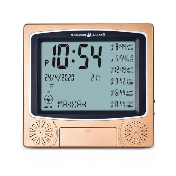 ساعة أذان رقمية، ساعة أذان المسجد، ساعة الصلاة، azan clock، islamic prayer clock، Al Harameen، أوقات الصلاة العالمية، ساعة رقمية إسلامية، ساعة اذان للبيت، ساعة حائط بالأذان