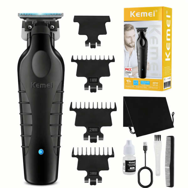 Kemei 2299, ماكينة حلاقة كهربائية, ماكينة حلاقة بدون سلك, ماكينة تهذيب اللحية, T-blade trimmer, DLC blade, ماكينة حلاقة احترافية, USB-C shaver, ماكينة حلاقة للجسم, حلاقة الشعر, حلاقة اللحية, ماكينة حلاقة صامتة, ماكينة حلاقة سهلة الاستخدام, trimmer for men, cordless hair clipper, professional trimmer, ماكينة حلاقة 7500 RPM