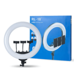 رينج لايت RL-18, إضاءة تصوير 18 إنش, Ring Light RL-18, رينج لايت 3 هواتف, إضاءة صانع المحتوى, معدات تصوير تيك توك, أفضل رينج لايت للبث المباشر, رينج لايت مع ريموت, إضاءة تصوير مكياج احترافية, RL-18 LED Soft Ring Light.