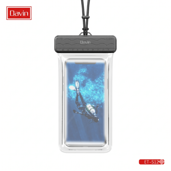 جراب هاتف ضد الماء، حقيبة جوال للسباحة، Waterproof Phone Pouch Davin، حماية الهاتف تحت الماء، إكسسوارات بحر تكنوفا، جراب جوال للتصوير تحت الماء، حقيبة غوص للهاتف، Davin Oman، أفضل جراب ضد الماء 2026