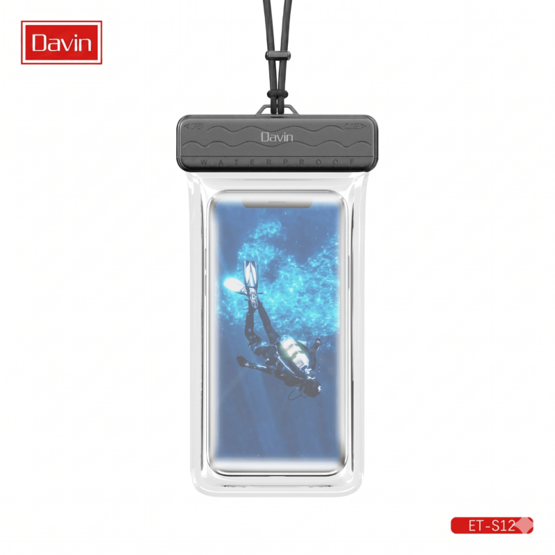 جراب هاتف ضد الماء، حقيبة جوال للسباحة، Waterproof Phone Pouch Davin، حماية الهاتف تحت الماء، إكسسوارات بحر تكنوفا، جراب جوال للتصوير تحت الماء، حقيبة غوص للهاتف، Davin Oman، أفضل جراب ضد الماء 2026