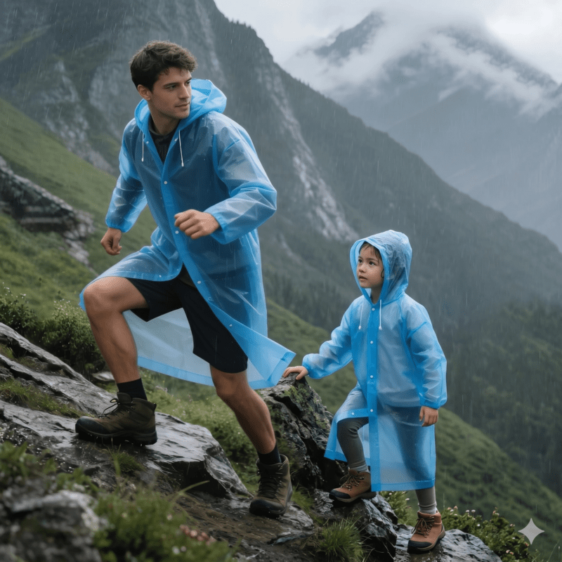 معطف مطر خريف ظفار، جاكيت مطر صلالة، Raincoat EVA للكبار والصغار، معطف مطر أطفال، بديل المظلة للسفر، ملابس السفر للدول الممطرة، تكنوفا عمان، EVA Adult raincoat، تجهيزات خريف صلالة، جاكيت مطر شفاف ستايلش.
