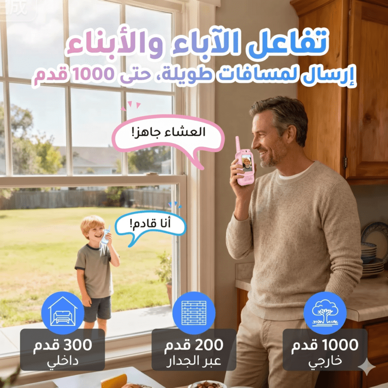 لاسلكي أطفال شحن Type-C، أجهزة اتصال لاسلكي للرحلات، Walkie Talkie kids تكنوفا، أمان الأطفال في الحدائق، جهاز مناداة لاسلكي، ألعاب تعليمية 2026، لاسلكي مدى 3 كم، اكسسوارات أطفال عمان