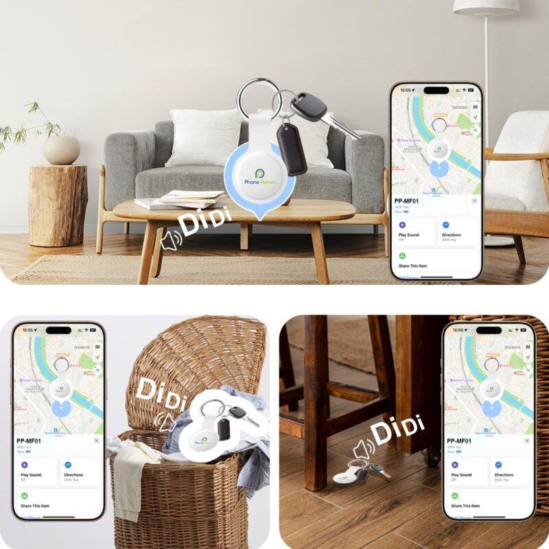 جهاز تتبع ذكي, Phone Planet PP-MF02, متتبع أغراض للآيفون, متتبع أندرويد, بديل ايرتاج, متجر تكنوفا, ميدالية تتبع مفاتيح, جهاز تتبع Apple Find My, جهاز تتبع Google Find My Hub, إكسسوارات ذكية عمان.